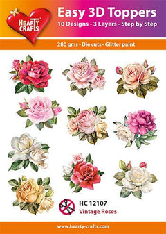Easy 3D Toppers - Vintage Roses-1