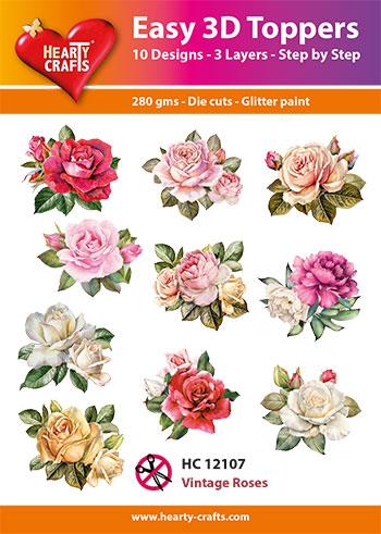 Easy 3D Toppers - Vintage Roses-1