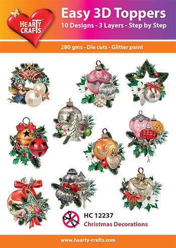 Hearty Crafts Easy 3D-Toppers Christmas Decorations-1