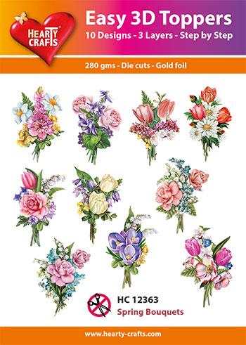 Easy 3D Toppers - Spring Bouquets-1