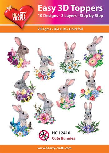 Easy 3D Toppers - Cute Bunnies-1