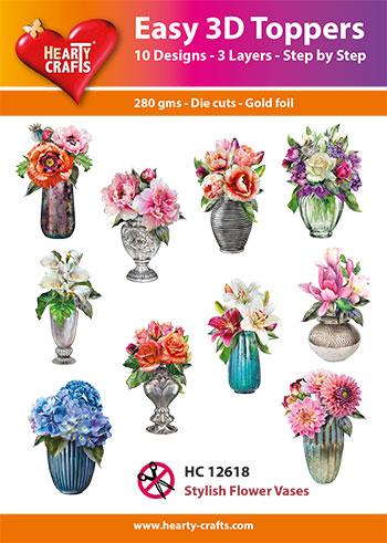 Easy 3D Toppers - Stylish flower Vases-1