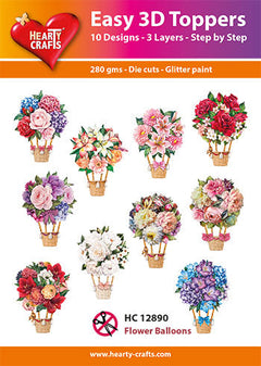 Hearty Crafts - Easy 3D-Toppers Flower Balloons-1