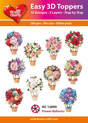Hearty Crafts - Easy 3D-Toppers Flower Balloons-1