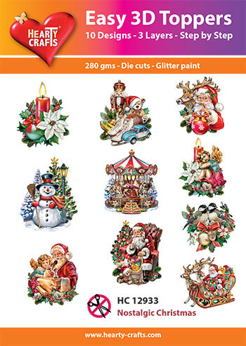 Hearty Crafts - Easy 3D-Toppers Nostalgic Christmas-1