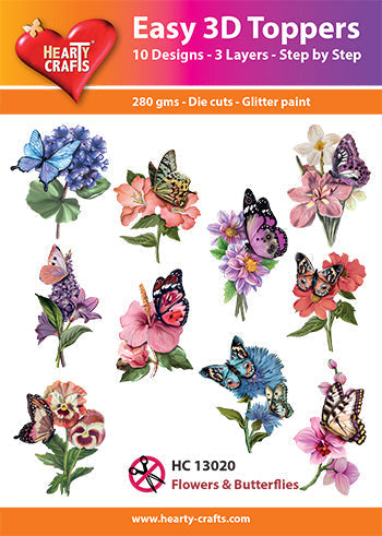 Easy 3D - Toppers Flowers & Butterflies-1