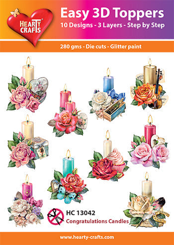 Easy 3D - Toppers Congratulations Candles-1