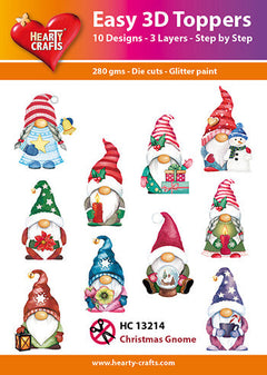 Hearty Crafts Easy 3D Toppers Christmas Gnomes-1