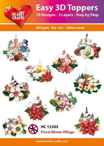 Hearty Craft Easy 3D Topper Floral Winter Florals-1