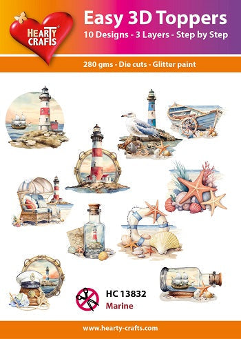 Toppers 3D faciles Hearty Crafts - Marine-1