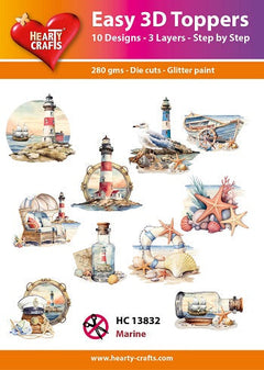 Toppers 3D faciles Hearty Crafts - Marine-1