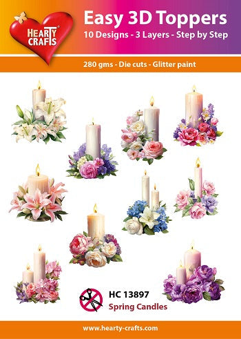 Décorations 3D Faciles Cœurs Artisanaux - Bougies Printanières-1