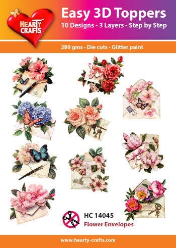 Hearty Crafts Easy 3D Topper - Flower Envelopes-1