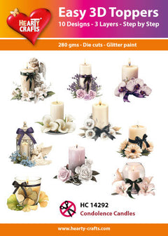 Hearty Crafts Easy 3D Topper - Condolence Candles-1