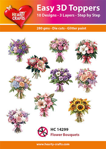 Hearty Crafts Easy 3D Topper - Flower Bouquets-1