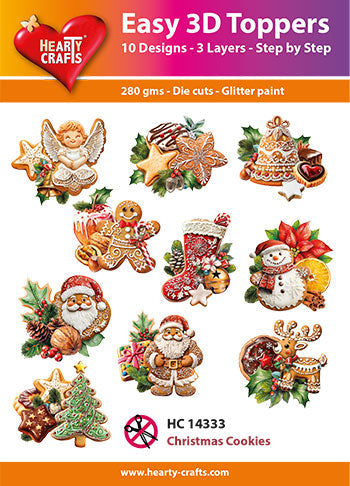 Hearty Crafts Easy 3D Toppers - Christmas Cookies-1