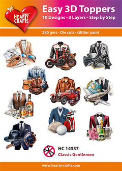 Hearty Crafts Easy 3D Topper - Classic Gentlemen-1