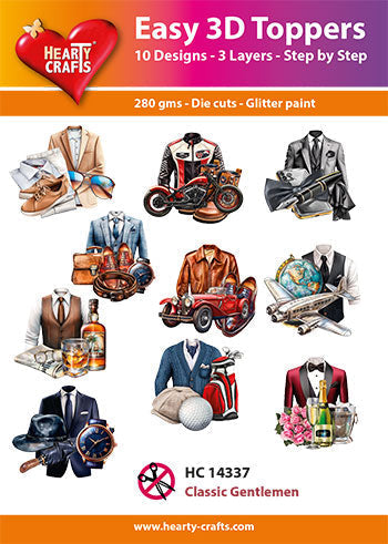 Hearty Crafts Easy 3D Topper - Classic Gentlemen-1