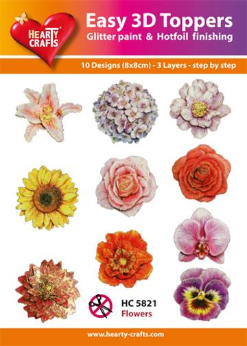 Easy3D Precut Toppers - Flower Heads-1