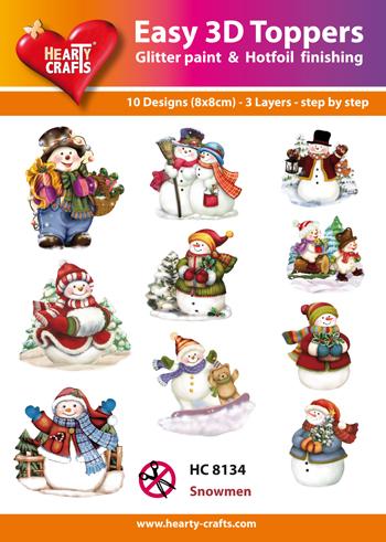 Easy3D Precut Toppers - Snowmen-2