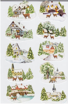 Easy 3-D  Winter Village (10 designs)-1