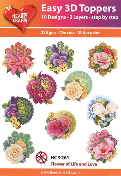 Easy 3D Toppers: Flower of Life and Love-1