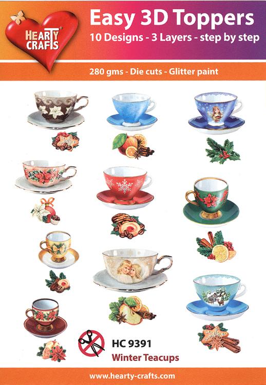 Easy 3D Toppers: Winter Teacups-1
