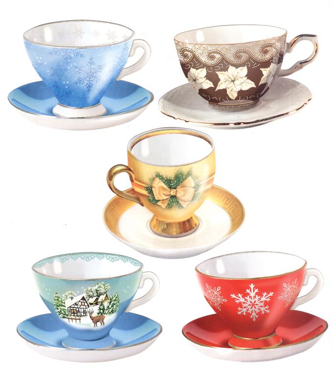 Easy 3D Toppers: Winter Teacups-3