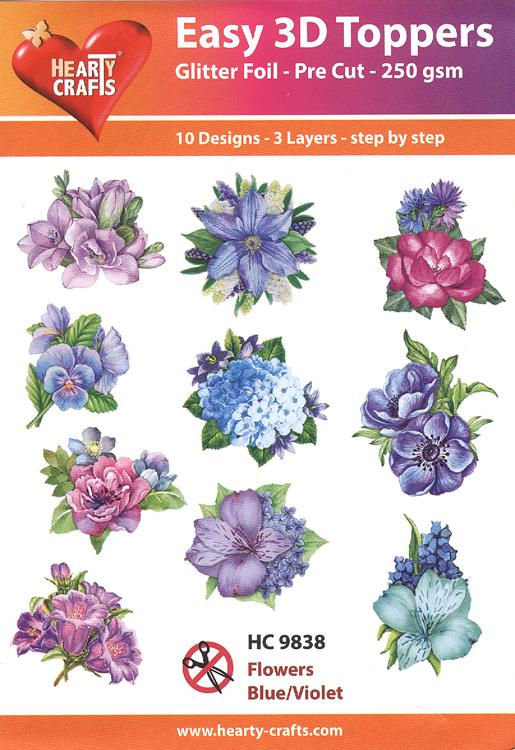 Easy 3D - Flowers - Blue/Violet-1