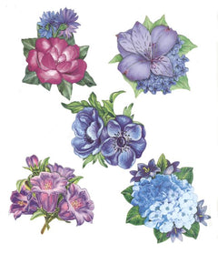 Easy 3D - Flowers - Blue/Violet-3