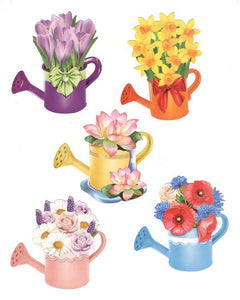 Easy 3D - Flowers in Watering Cans-2