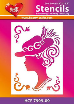 Hearty Crafts Fancy Lady Stencil 8 x10-1