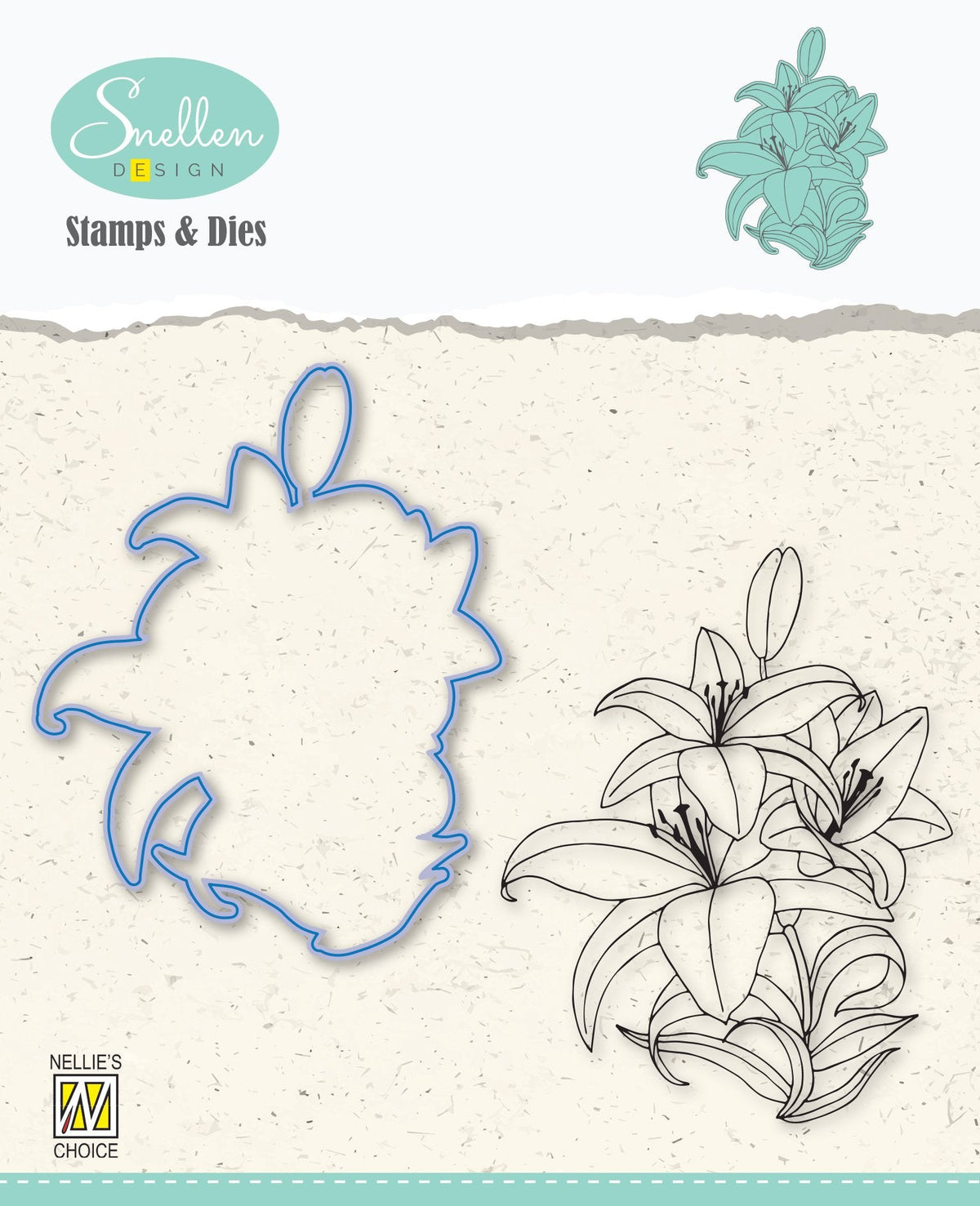Snellen Design Flowers Lily Die & Stamp Set-1