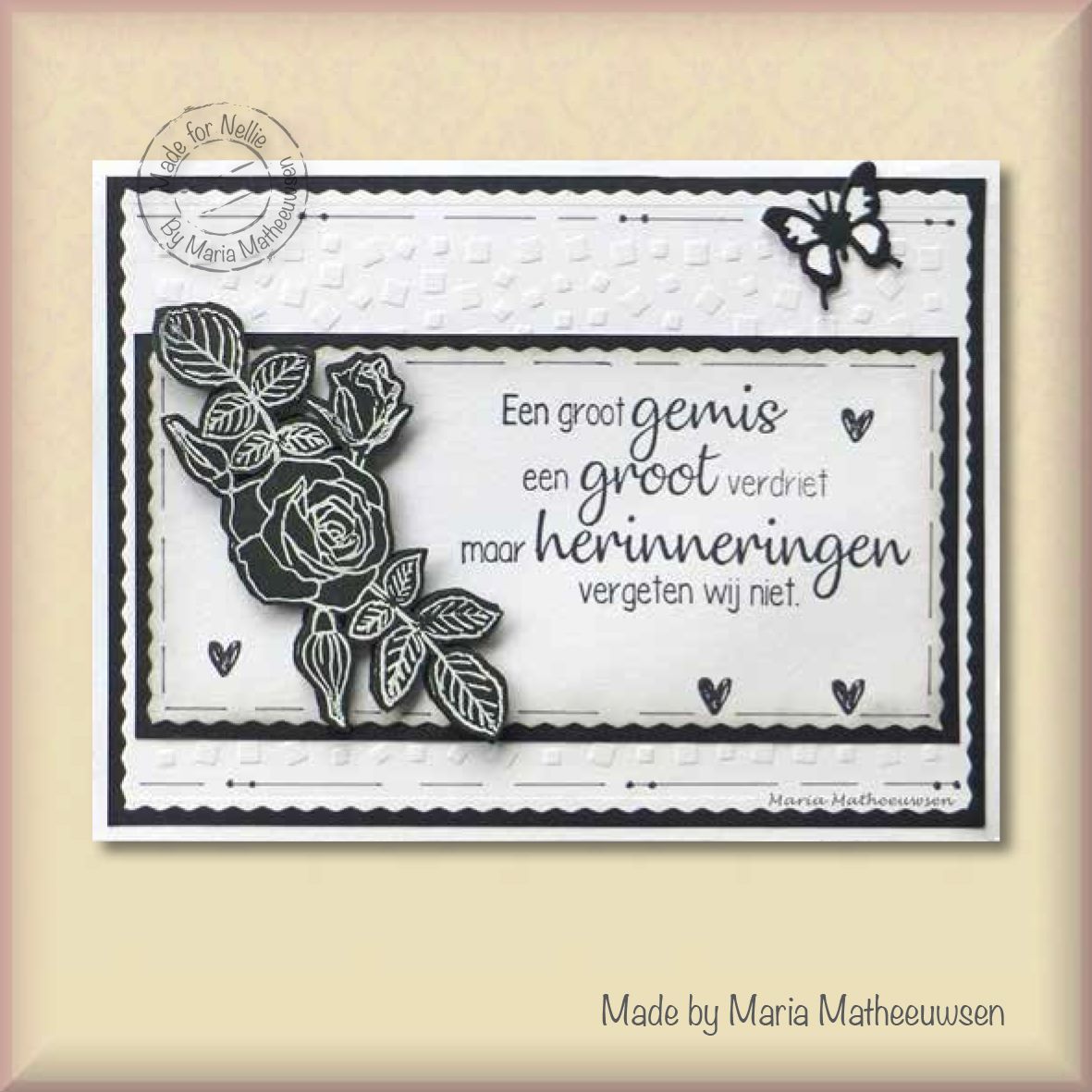 Nellie's Choice Snellen Design Flowers Rose Die & Stamp Set-2