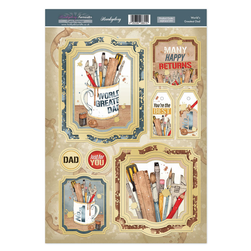 Hunkydory Topper Favourites - World's Greatest Dad-1
