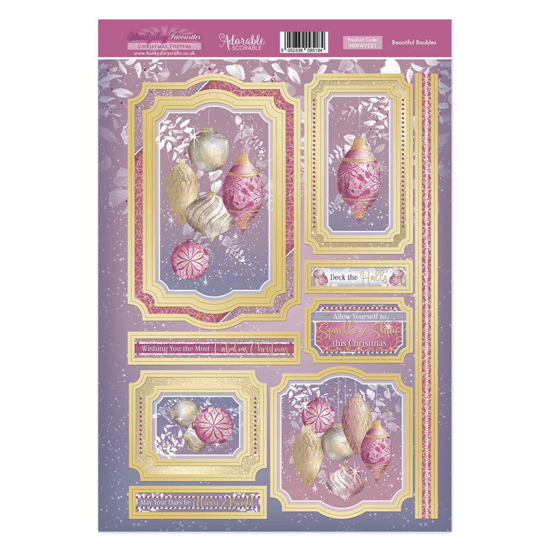 Hunkydory Topper Favourites - Beautiful Baubles-1