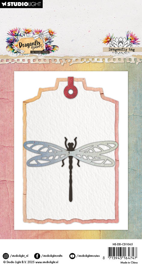 HE Cutting Die Dragonfly Tag Dragonfly Dreams 70x106x1mm 6 Pieces-2