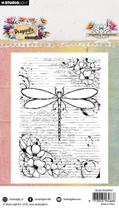 HE Clear Stamp Dragonfly Background Dragonfly Dreams 93x136x3mm 1 Pieces-2