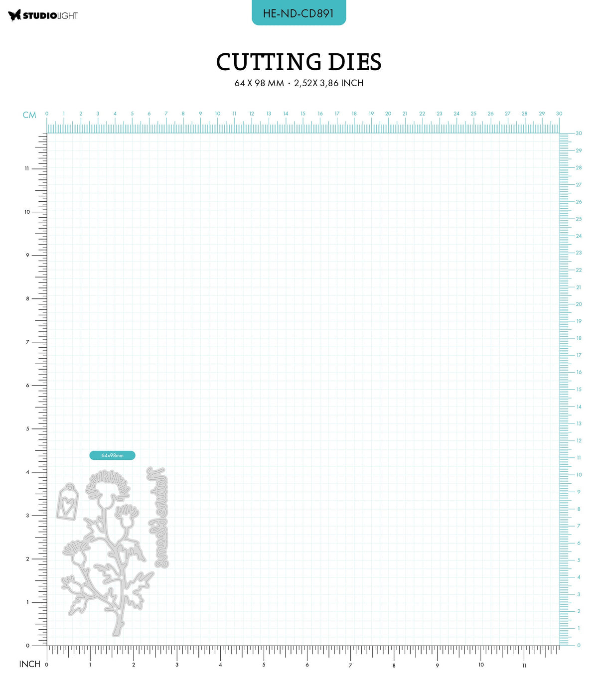 HE Cutting Die Thistle Nature's Dream 2 - 3 PC-3