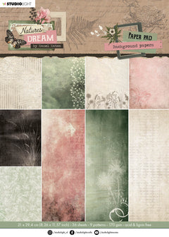 HEN Bloc de papier de fond Natures Dream 210x294x5mm 36 feuilles n°113-1