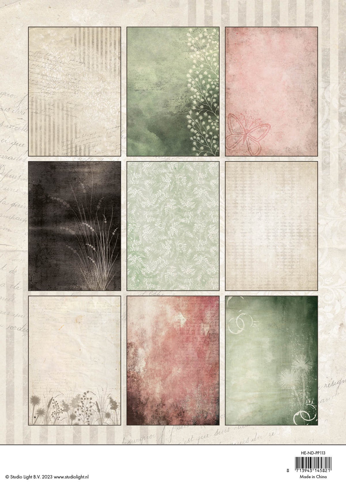HEN Bloc de papier de fond Natures Dream 210x294x5mm 36 feuilles n°113-2
