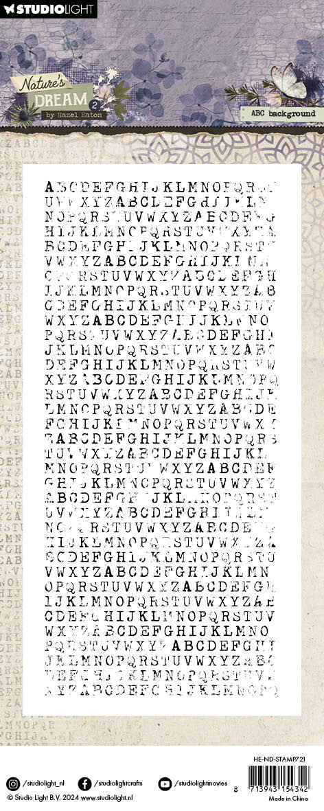 HE Clear Stamp ABC Background Nature's Dream 2 - 1 PC-2