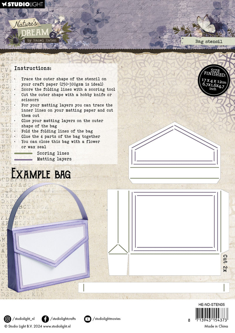Bolsa de plantillas HE Stencil Nature's Dream 2 - 3 piezas-2