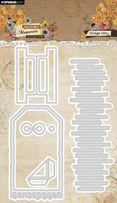 HE Cutting Dies Grunge Bits Sweet Bee Memories 9 PC-1