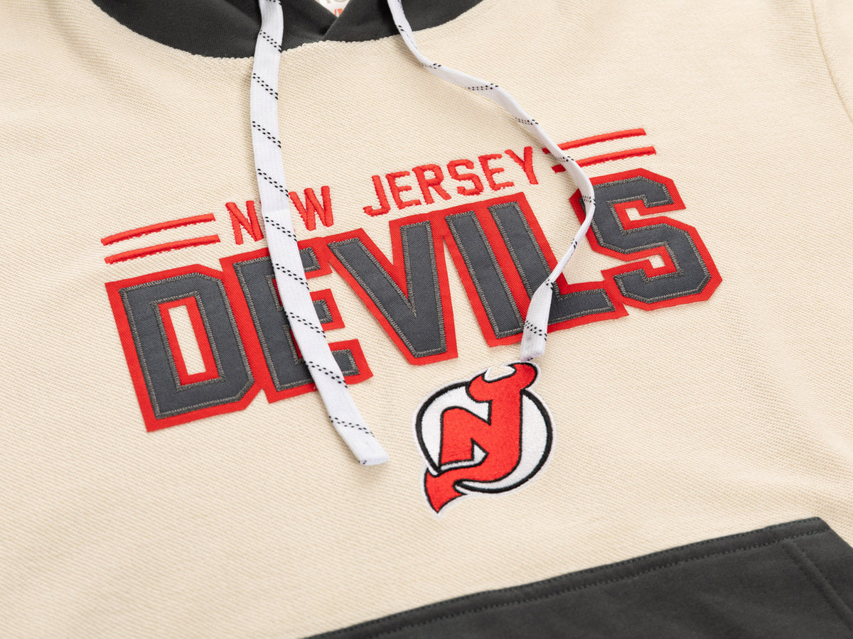 New Jersey Devils NHL Unisex Reverse Terry Retro Premium Hoodie-4
