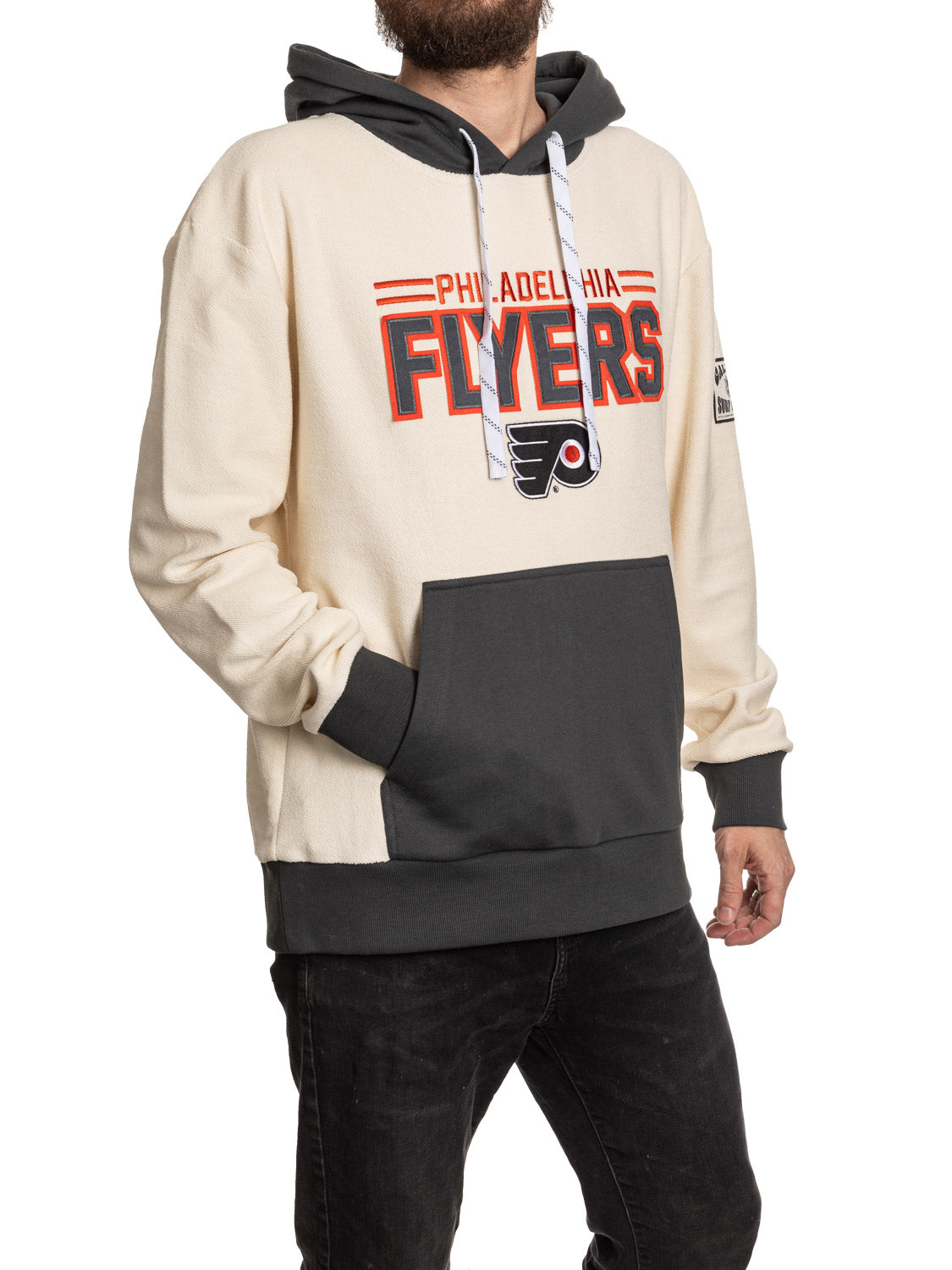 Philadelphia Flyers NHL Unisex Reverse Terry Retro Premium Hoodie-2