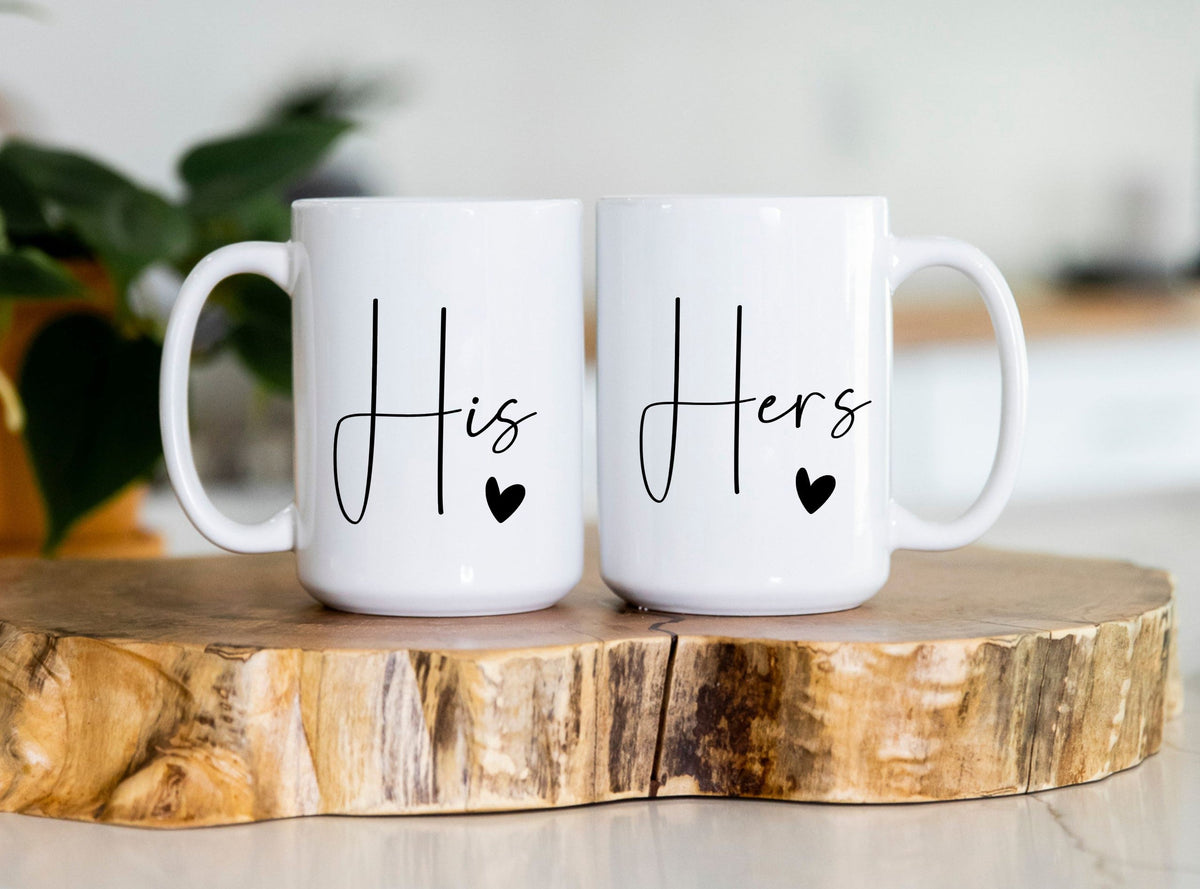 His & Hers Mug Set — Funny Couple Coffee Mugs for Newlyweds or Partners-1