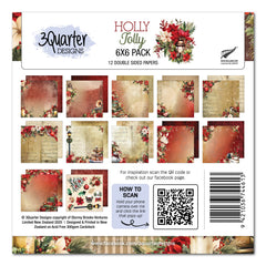 3Quarter Designs Holly Jolly 6x6 Paper Pack-1