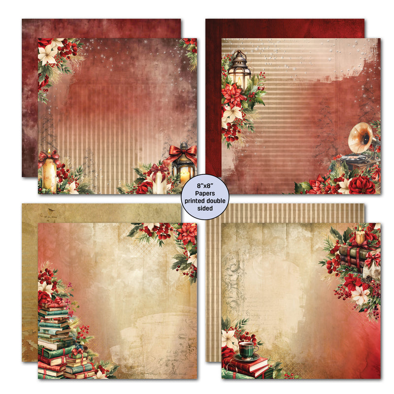 3Quarter Designs Holly Jolly 8x8 Paper Pack-2