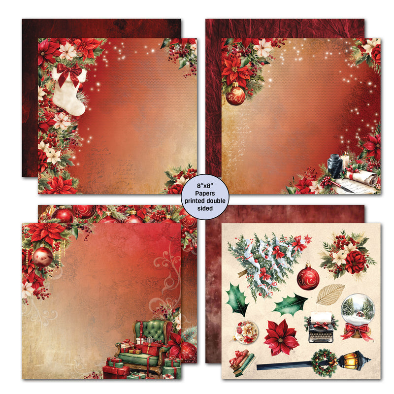 3Quarter Designs Holly Jolly 8x8 Paper Pack-4
